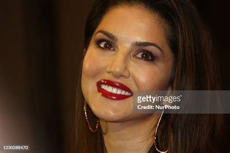 Indian Bollywood Actress Sunny Leone Looks On As She Arrives To Hands News Photo Getty Images