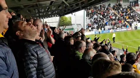Morecambe played against newport county in 2 matches this season. Newport fans reaction to Matt equaliser v Morecambe away - YouTube