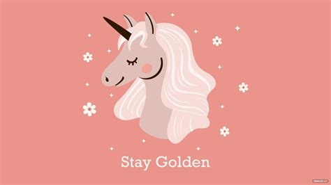 Rose Gold Unicorn Wallpaper In Illustrator Svg  Eps Png