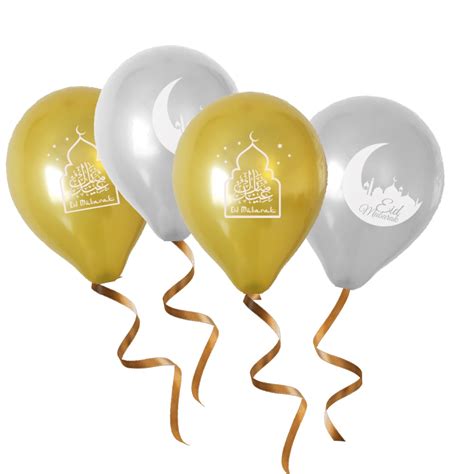 50 Pcs Eid Mubarak Balloonshappy Ramadancolorful Balloons Latex