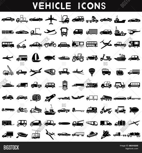 Vehicle Icons Vector And Photo Free Trial Bigstock