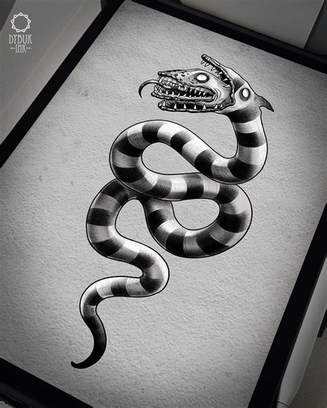 Sand Snake From Beetlejuice By Dybuk Ink In 2023 Beetlejuice Tattoo