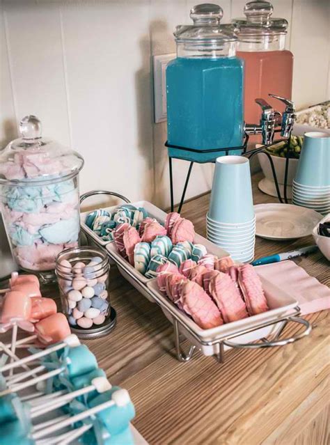 You can buy gender reveal party supplies and make food to match with the help of blue and pink food dye. 80 Exciting Gender Reveal Ideas to Memorialize Your Baby's ...