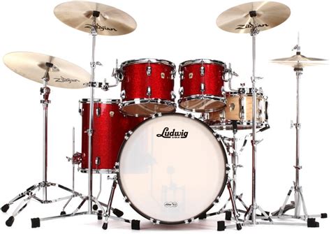 Ludwig 2016 Classic Maple Mod 22 Shell Pack Red Sparkle