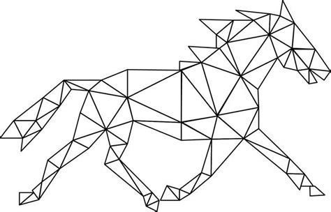 Geometrisches Pferd in 2020 | Geometrische zeichnung ...