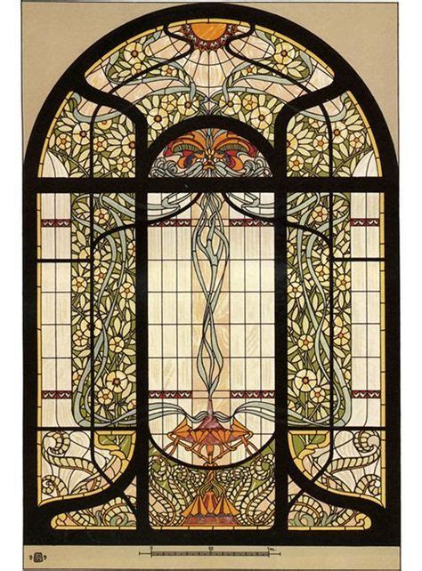 Masterpieces Of Art Nouveau Stained Glass Design 91 Motifs In Full Color Stained Glass Art