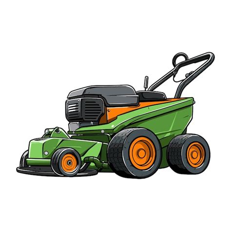 Premium Vector Lawn Mower Grass Cutting Machine Vector
