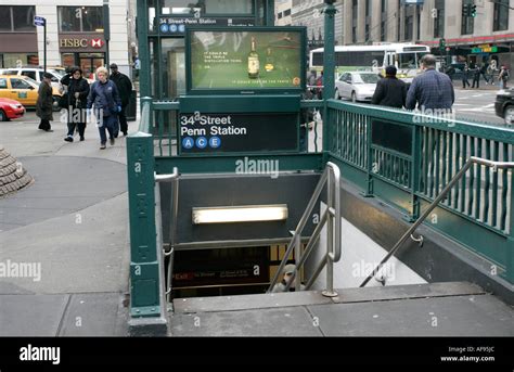 34th Street Entrance To Penn Station Subway New York City New York