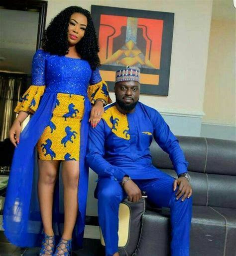 Royal Blue Ankara Couple Dress Best African Traditional Dashiki Dress