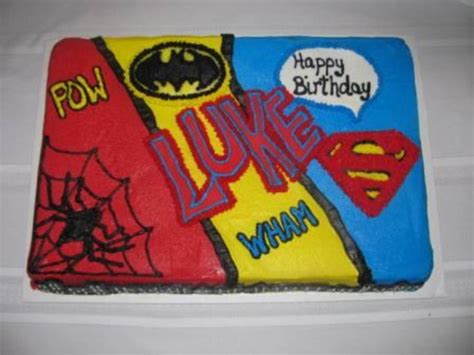 Superhero Cake Batman Spiderman Superman