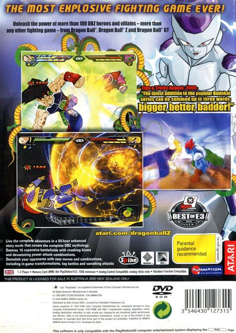 Dragon Ball Z Budokai Tenkaichi 2 2006 Playstation 2 Box Cover Art Mobygames
