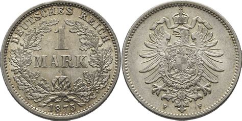 Deutsches Reich 1 Mark 1875 F Vz Ma Shops