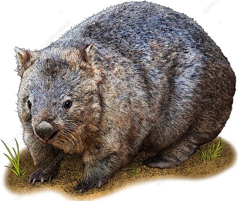 Common Wombat Illustration Stock Image C0275136 Science Photo