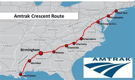 Amtrak Crescent Route Map Route Map Travel Usa Amtrak