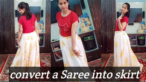 How To Wear Saree As Skirt Skirt Style Saree Draping Youtube