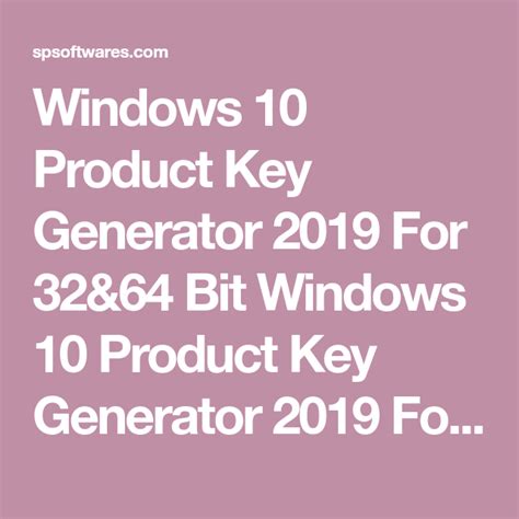 Windows 10 Pro Product Key 3264bit Crack Updated 2019