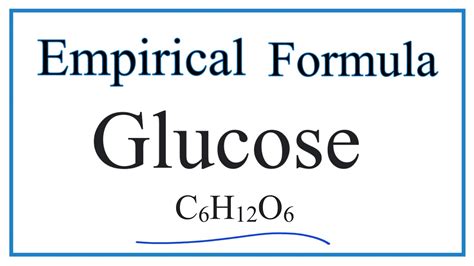 How To Write The Empirical Formula For Glucose C6h12o6 Youtube