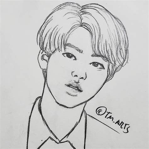 Pencil Bts Jin Drawing Easy Just Call Me