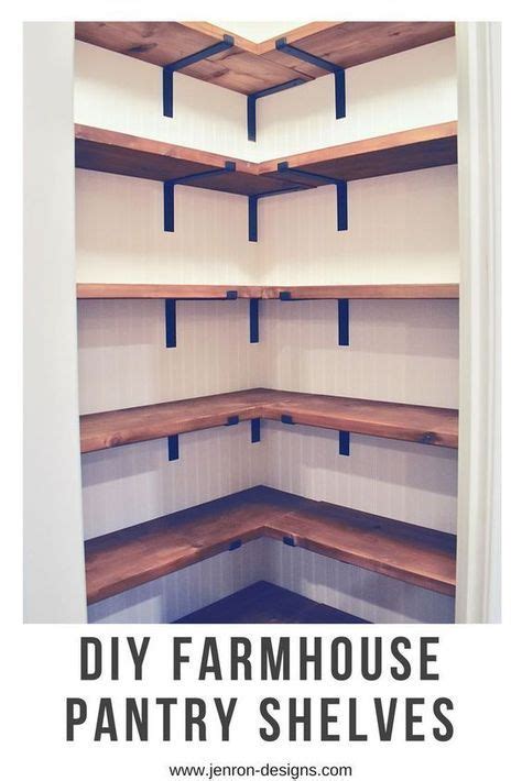 Diy Farmhouse Pantry Shelves With Images Farmhouse Diy Diy Pantry