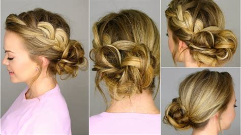 It may require more effort but the result is very astonishing. French Braid into Messy Bun - YouTube