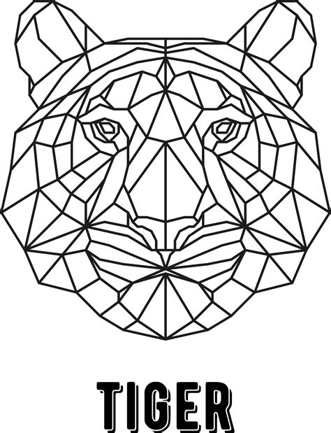 Geometric Tiger Geometric Tattoo Paper Piecing Patterns Quilt