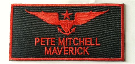 Pete Mitchell Top Gun 3 X 2 Pouces Patch Fer Sur Ou à Coudre Etsy