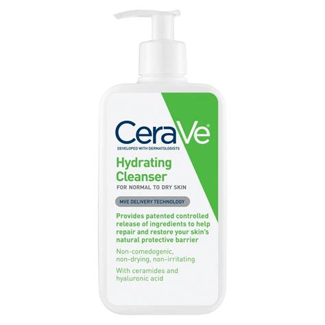 Cerave Face Wash Hydrating Facial Cleanser For Normal To Dry Skin 12