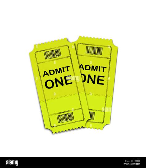 Cinema Admission Tickets Stock Photo Alamy