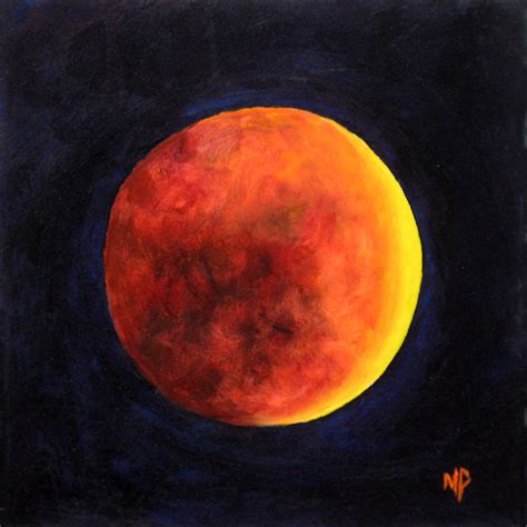 Lunar Eclipse Painting By Marina Petro Fine Art America