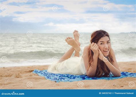 Laying And Smile Stock Photography Image