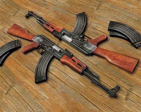 Akm Assault Rifle Hd Wallpaper 3320 Wallpaper Bison