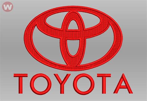 Toyota Logo Machine Embroidery Design 4 Sizes Etsy