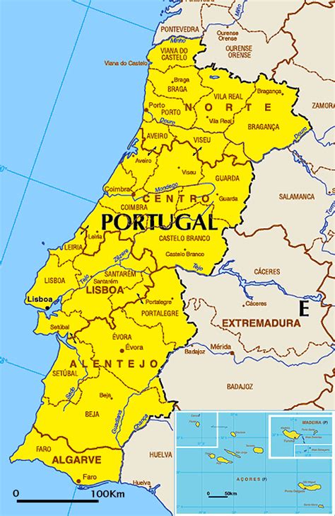 Mapa De Portugal Completo