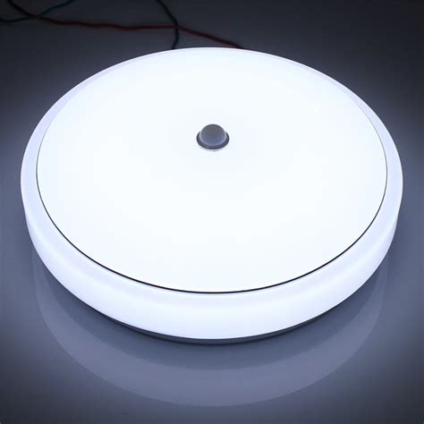 This impressive ceiling light contains 80 leds and features the brightness of up to 300 lumens. 12W PIR Infrared Motion Sensor Flush Mounted LED Ceiling ...