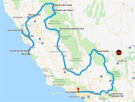 Plan A California Coast Road Trip With A Flexible Itinerary Moon Com Map