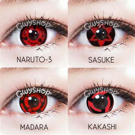 Eye Contact Lens For Cosplay Kakashi Three Magatama Anime Eyes Lenses