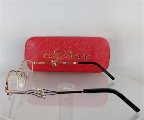 brand new authentic caviar eyeglasses m 1911 c 24 51mm austrian crystals frame ebay