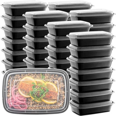 Buy 50 Pack Reusable Meal Prep Containers Microwave Safe Food Storage