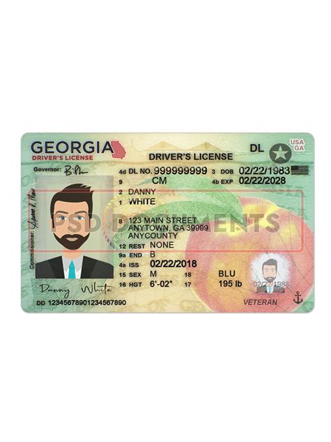 Georgia Drivers License Template Honcolors