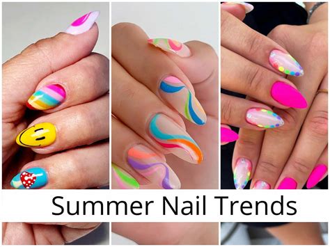 Mixed Colorful Press On Nails Unique Trendy Pattern Nail Pieces For