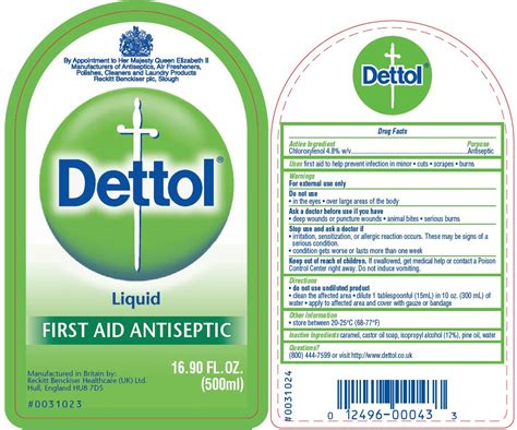 Dettol First Aid Antiseptic Solution Reckitt Benckiser Uk Ltd