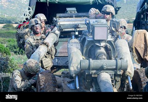 Us Army Artillerymen Assigned To Battery A 4th Battalion 319th