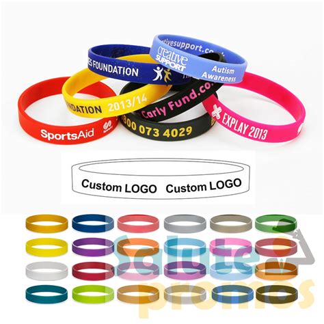 Custom Screen Printed Silicone Bracelet And Rubber Wristband For Awareness