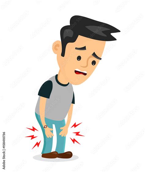 Pain In The Legs Problemsvector Flat Cartoon Concept Illustration Of