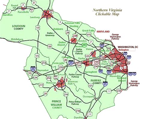 Map Of Northern Virginia Cities World Map