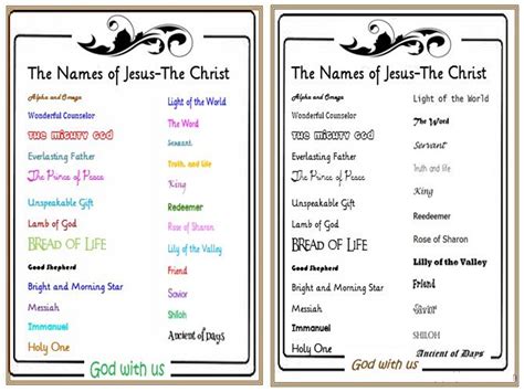 Names Of Jesus Printable Printable Word Searches