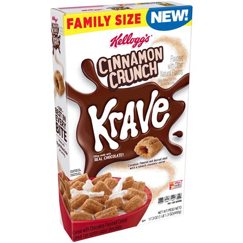 Kelloggs Krave Cinnamon Crunch Breakfast Cereal 173 Oz