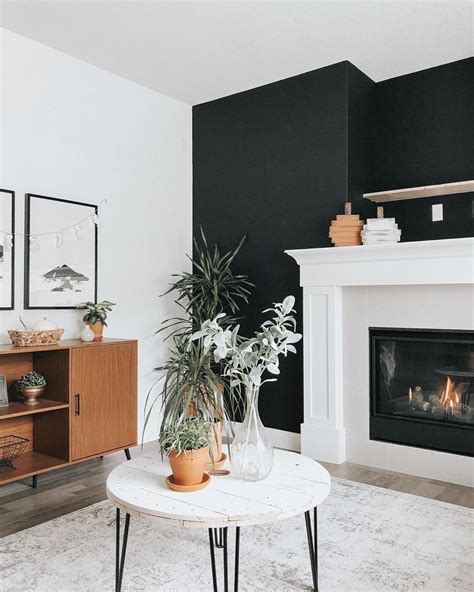 Hunker On Instagram We Love The High Impact Of A Black Accent Wall