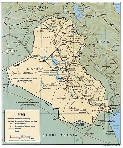 Detailed Political Map Of Iraq Iraq Detailed Political Map Vidiani