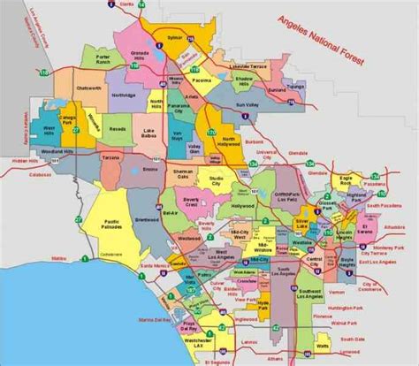 Los Angeles County Zip Code Map